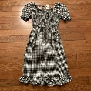 Checkered Black & White MIDI dress